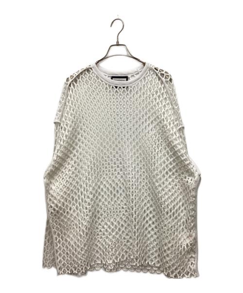 MAISON SPECIAL（メゾンスペシャル）MAISON SPECIAL (メゾンスペシャル) ビッグメッシュロングスリーブTシャツ ホワイト サイズ:2の古着・服飾アイテム