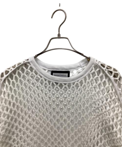 MAISON SPECIAL（メゾンスペシャル）MAISON SPECIAL (メゾンスペシャル) ビッグメッシュロングスリーブTシャツ ホワイト サイズ:2の古着・服飾アイテム