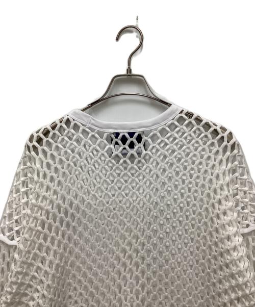 MAISON SPECIAL（メゾンスペシャル）MAISON SPECIAL (メゾンスペシャル) ビッグメッシュロングスリーブTシャツ ホワイト サイズ:2の古着・服飾アイテム