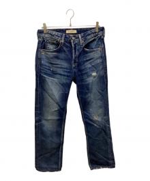 LEVI'S MADE&CRAFTED（リーバイスメイドクラフテッド）の古着「ダメージ加工セルビッチデニムパンツ」｜インディゴ