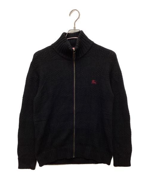 BURBERRY BLACK LABEL（バーバリーブラックレーベル）BURBERRY BLACK LABEL (バーバリーブラックレーベル) ドライバーズニット ブラック サイズ:2の古着・服飾アイテム