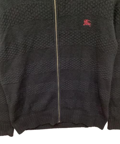 BURBERRY BLACK LABEL（バーバリーブラックレーベル）BURBERRY BLACK LABEL (バーバリーブラックレーベル) ドライバーズニット ブラック サイズ:2の古着・服飾アイテム