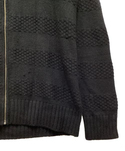 BURBERRY BLACK LABEL（バーバリーブラックレーベル）BURBERRY BLACK LABEL (バーバリーブラックレーベル) ドライバーズニット ブラック サイズ:2の古着・服飾アイテム