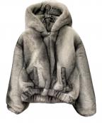 W.W.Gフーズフーギャラリー）の古着「フェイクファージップフードブルゾン」｜グレー