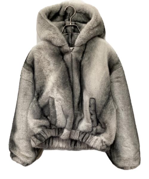 W.W.G（フーズフーギャラリー）W.W.G (フーズフーギャラリー) フェイクファージップフードブルゾン グレー サイズ:FREEの古着・服飾アイテム