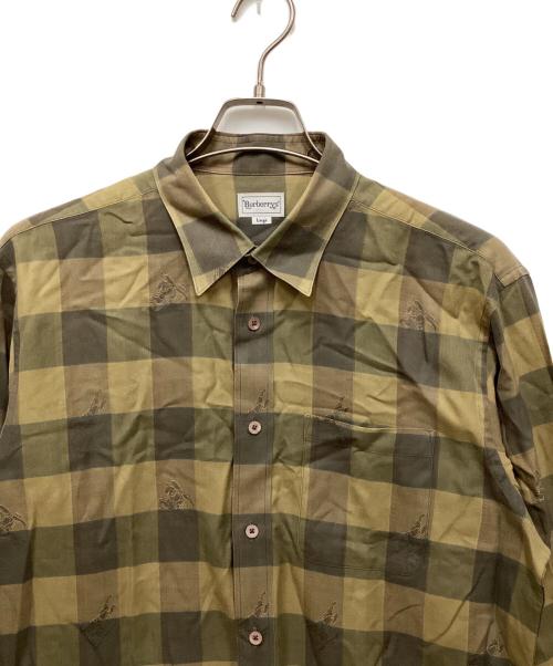 Burberry's（バーバリー）Burberry's (バーバリーズ) シャドーホースチェックシャツ ブラウン サイズ:Lの古着・服飾アイテム