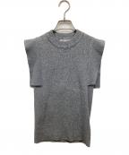 CLANEクラネ）の古着「SQUARE SLEEVE KNIT TOPS/スクエアスリーブニットトップス」｜ブルー