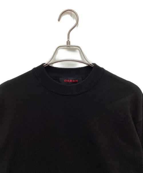 CABAN（キャバン）CABAN (キャバン) コットンカシミヤ クルーネックプルオーバー ブラック サイズ:Sの古着・服飾アイテム