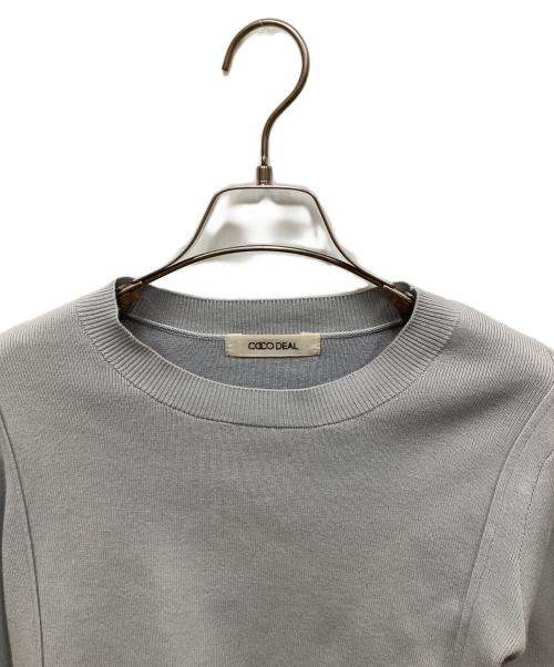 COCODEAL（ココディール）COCODEAL (ココディール) ペプラムブラウスレイヤードニット ブルー サイズ:2の古着・服飾アイテム