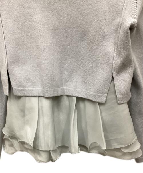 COCODEAL（ココディール）COCODEAL (ココディール) ペプラムブラウスレイヤードニット ブルー サイズ:2の古着・服飾アイテム