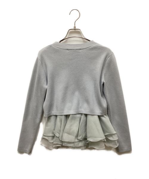 COCODEAL（ココディール）COCODEAL (ココディール) ペプラムブラウスレイヤードニット ブルー サイズ:2の古着・服飾アイテム