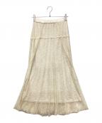 COCODEALココディール）の古着「ストレッチレースフレアスカート」｜ホワイト