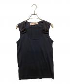 MARNIマルニ）の古着「ビジュー付ノースリーブカットソー」｜ネイビー