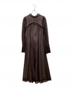 ANDRESDアンドレスド）の古着「back open geometric dress/バックオープンジオメトリックドレス」｜レッド