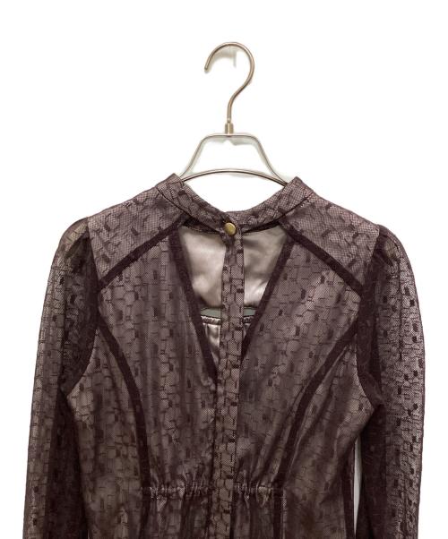 ANDRESD（アンドレスド）ANDRESD (アンドレスド) back open geometric dress/バックオープンジオメトリックドレス レッド サイズ:Mの古着・服飾アイテム