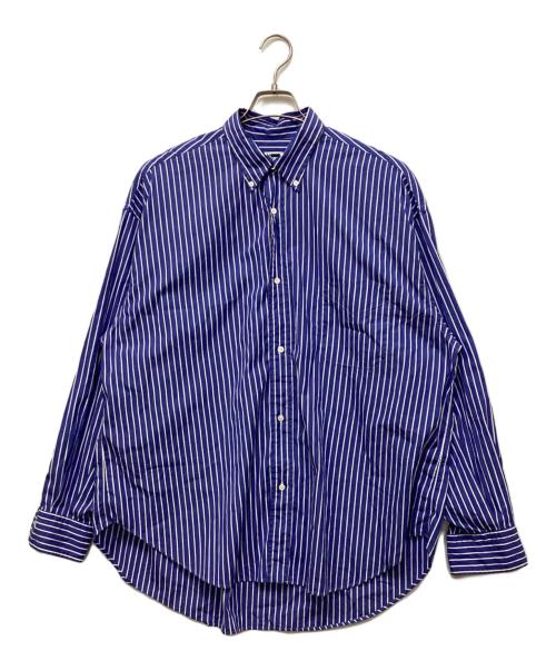 H BEAUTY&YOUTH（エイチ ビューティー&ユース）H BEAUTY&YOUTH (エイチ ビューティー&ユース) THOMAS MASON (トーマスメイソン) Stripe Shirt/ストライプシャツ ブルー サイズ:Lの古着・服飾アイテム