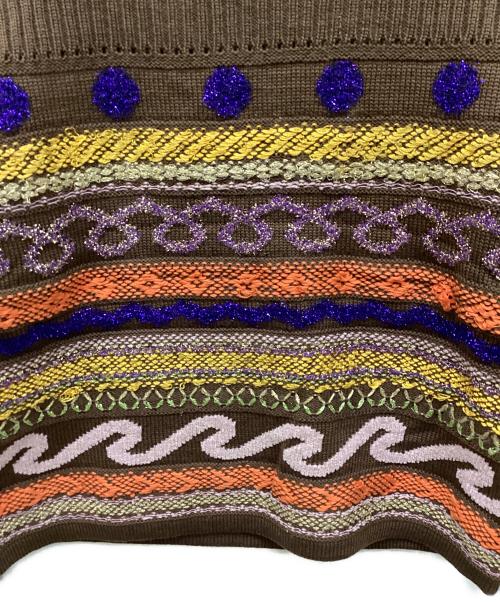 Christian Lacroix（クリスチャン ラクロワ）Christian Lacroix (クリスチャン ラクロワ) ニットセットアップ ブラウン サイズ:38の古着・服飾アイテム