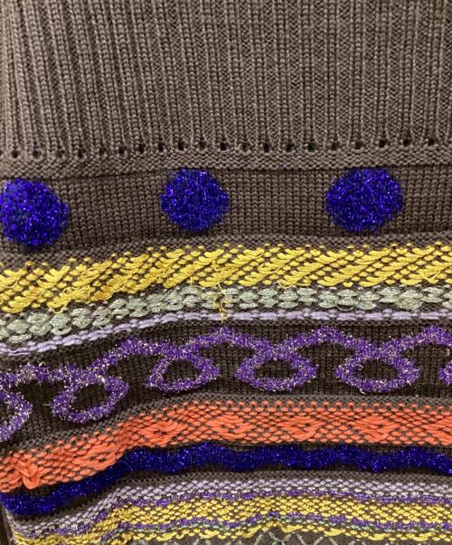 Christian Lacroix（クリスチャン ラクロワ）Christian Lacroix (クリスチャン ラクロワ) ニットセットアップ ブラウン サイズ:38の古着・服飾アイテム