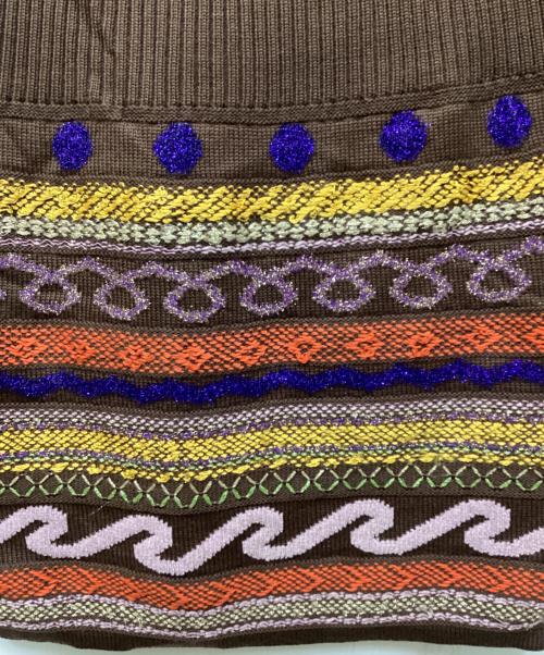 Christian Lacroix（クリスチャン ラクロワ）Christian Lacroix (クリスチャン ラクロワ) ニットセットアップ ブラウン サイズ:38の古着・服飾アイテム