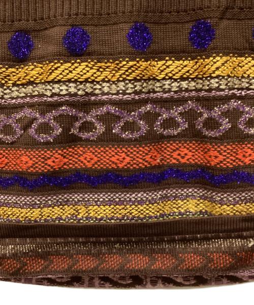 Christian Lacroix（クリスチャン ラクロワ）Christian Lacroix (クリスチャン ラクロワ) ニットセットアップ ブラウン サイズ:38の古着・服飾アイテム