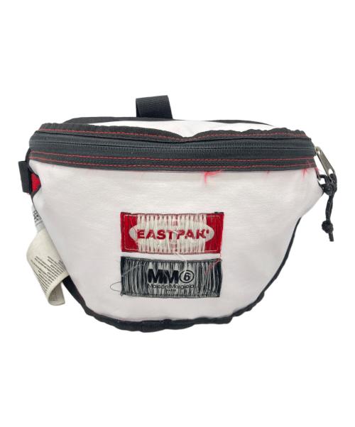 EASTPAK（イーストパック）EASTPAK (イーストパック) MM6 Maison Margiela (エムエムシックスメゾンマルジェラ) リバーシブルウエストバッグ ホワイト×レッドの古着・服飾アイテム