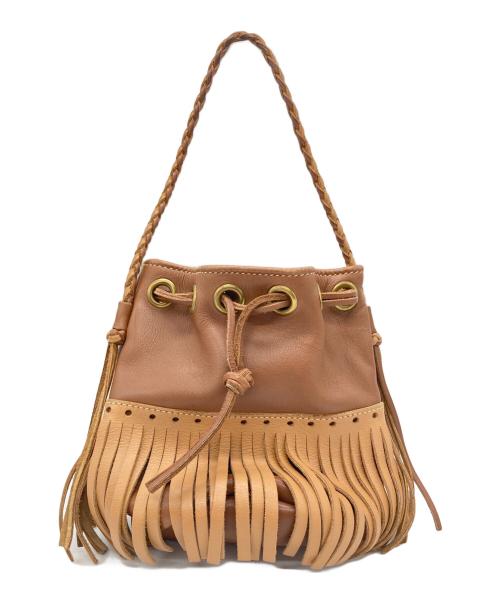 J&M DAVIDSON（ジェイ＆エム デヴィッドソン）J&M DAVIDSON (ジェイ＆エム デヴィッドソン) 巾着バッグ ブラウンの古着・服飾アイテム