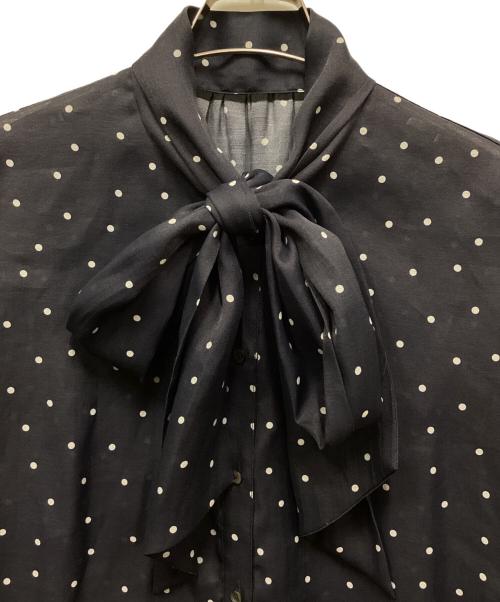 SLOBE IENA（スローブ イエナ）SLOBE IENA (スローブ イエナ) ドット柄ボウタイブラウス ネイビー サイズ:FREEの古着・服飾アイテム