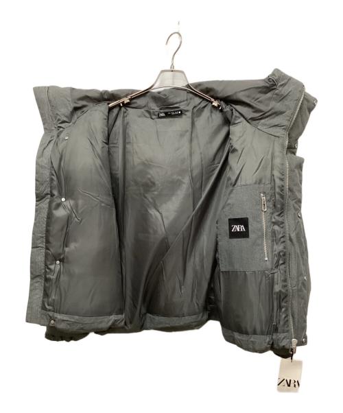 ZARA（ザラ）ZARA (ザラ) ボクシーフィット キルティングジャケット グレー サイズ:Mの古着・服飾アイテム