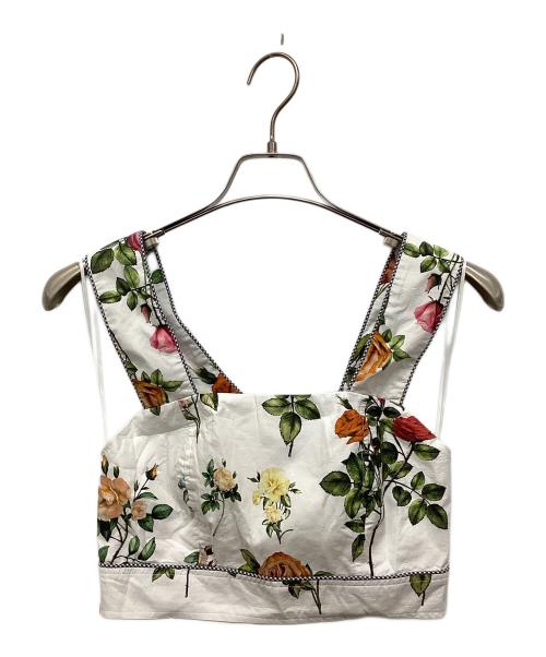 RACHEL ANTONOFF（レイチェル アントノフ）RACHEL ANTONOFF (レイチェル アントノフ) ビスチェ付花柄ロングスカート ホワイト サイズ:2の古着・服飾アイテム