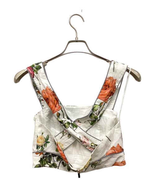 RACHEL ANTONOFF（レイチェル アントノフ）RACHEL ANTONOFF (レイチェル アントノフ) ビスチェ付花柄ロングスカート ホワイト サイズ:2の古着・服飾アイテム