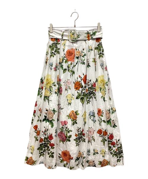 RACHEL ANTONOFF（レイチェル アントノフ）RACHEL ANTONOFF (レイチェル アントノフ) ビスチェ付花柄ロングスカート ホワイト サイズ:2の古着・服飾アイテム