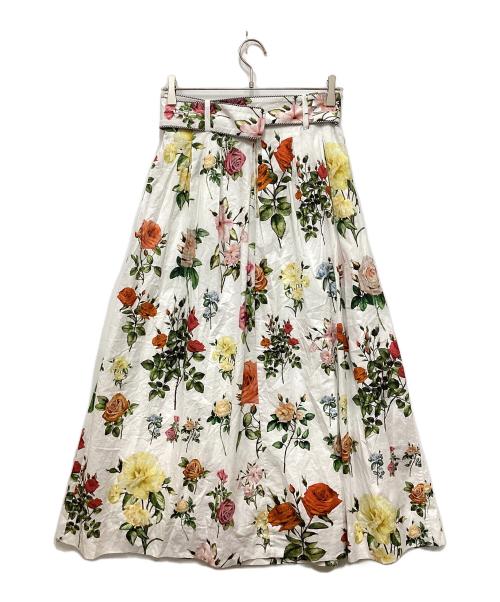 RACHEL ANTONOFF（レイチェル アントノフ）RACHEL ANTONOFF (レイチェル アントノフ) ビスチェ付花柄ロングスカート ホワイト サイズ:2の古着・服飾アイテム