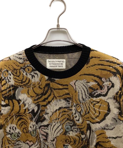 WACKO MARIA（ワコマリア）WACKO MARIA (ワコマリア) JACQUARD SWEATER/ジャカードスウェット ベージュ サイズ:Mの古着・服飾アイテム