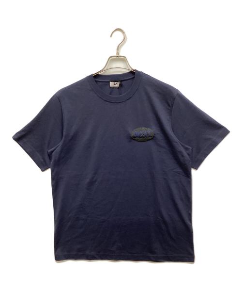 DIESEL（ディーゼル）DIESEL (ディーゼル) ロゴワッペンTシャツ ネイビー サイズ:Lの古着・服飾アイテム