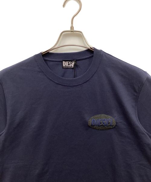 DIESEL（ディーゼル）DIESEL (ディーゼル) ロゴワッペンTシャツ ネイビー サイズ:Lの古着・服飾アイテム