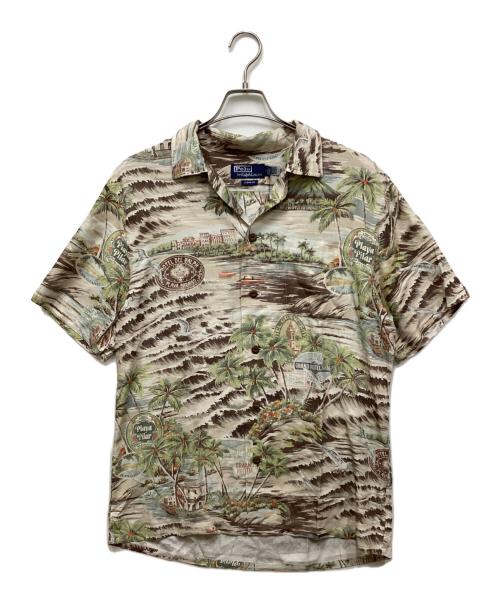 POLO RALPH LAUREN（ポロ・ラルフローレン）POLO RALPH LAUREN (ポロ・ラルフローレン) アロハシャツ ベージュ サイズ:Mの古着・服飾アイテム