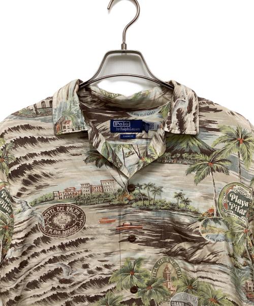 POLO RALPH LAUREN（ポロ・ラルフローレン）POLO RALPH LAUREN (ポロ・ラルフローレン) アロハシャツ ベージュ サイズ:Mの古着・服飾アイテム