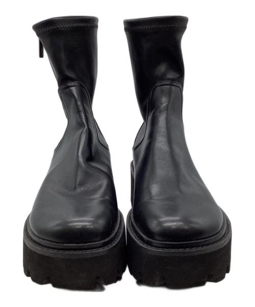CHARLES & KEITH（チャールズアンドキース）CHARLES & KEITH (チャールズ＆キース) サイドジップ アンクルブーツ ブラック サイズ:37の古着・服飾アイテム