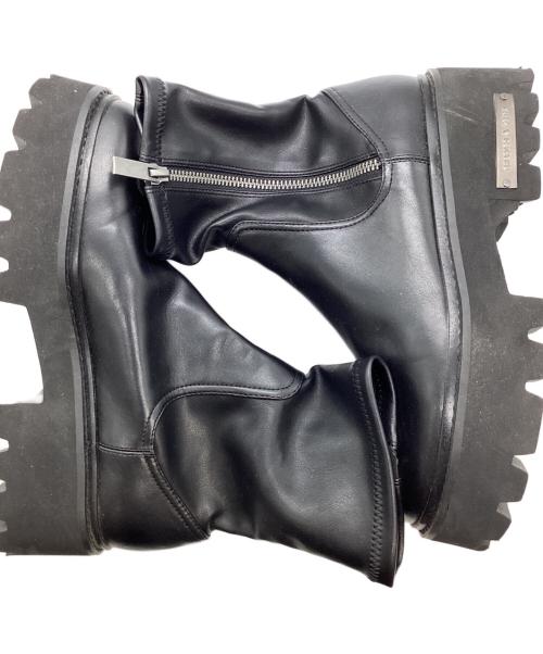 CHARLES & KEITH（チャールズアンドキース）CHARLES & KEITH (チャールズ＆キース) サイドジップ アンクルブーツ ブラック サイズ:37の古着・服飾アイテム