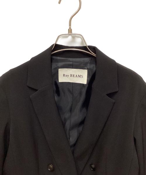 RAY BEAMS（レイ ビームス）RAY BEAMS (レイ ビームス) ジップ ポケット 4ボタン ダブル ジャケット ブラックの古着・服飾アイテム