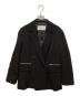 RAY BEAMS（レイ ビームス）の古着「ジップ ポケット 4ボタン ダブル ジャケット」｜ブラック