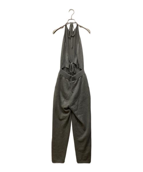 CLANE（クラネ）CLANE (クラネ) HALTER NECK KNIT ALL IN ONE/ホルターネック ニットオールインワン  グレーの古着・服飾アイテム