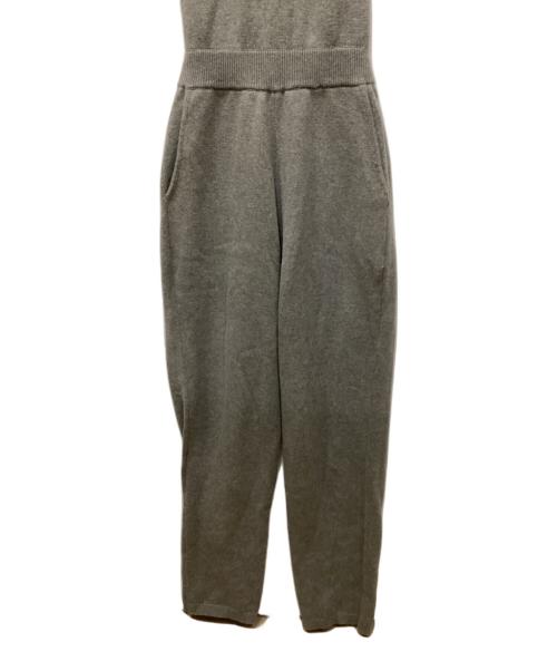 CLANE（クラネ）CLANE (クラネ) HALTER NECK KNIT ALL IN ONE/ホルターネック ニットオールインワン  グレーの古着・服飾アイテム