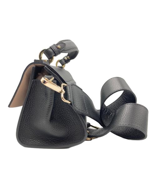 LORISTELLA（ロリステッラ）LORISTELLA (ロリステッラ) シュリンクレザーショルダーバッグ ブラックの古着・服飾アイテム