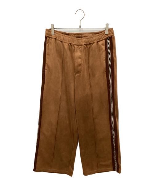 SASQUATCHfabrix.（サスクワッチファブリックス）SASQUATCHfabrix. (サスクワッチファブリックス) FAUX SUEDE FLARE SILHOUETTE TRACK PANTS/フェイクスウェードフレアシルエットトラックパンツ ブラウン サイズ:XLの古着・服飾アイテム