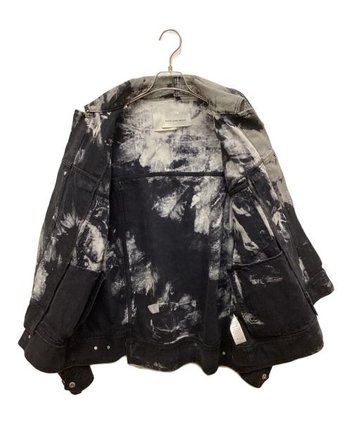 FenG CHen WANG（フェンチェンワン）FenG CHen WANG (フェンチェンワン) Tie-dye Layered Denim Jacket/タイダイレイヤードデニムジャケット グレー サイズ:Lの古着・服飾アイテム