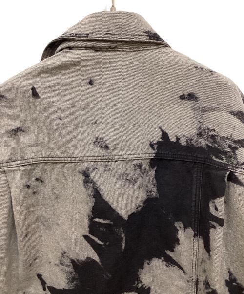 FenG CHen WANG（フェンチェンワン）FenG CHen WANG (フェンチェンワン) Tie-dye Layered Denim Jacket/タイダイレイヤードデニムジャケット グレー サイズ:Lの古着・服飾アイテム