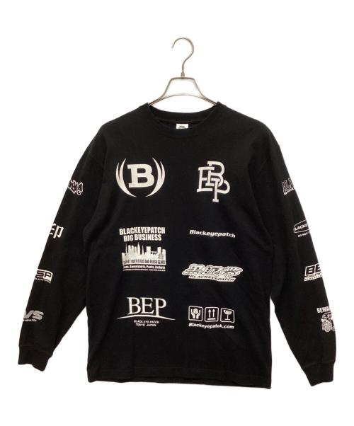 BlackEyePatch（ブラックアイパッチ）BlackEyePatch (ブラックアイパッチ) ロングスリーブカットソー ブラック サイズ:Lの古着・服飾アイテム