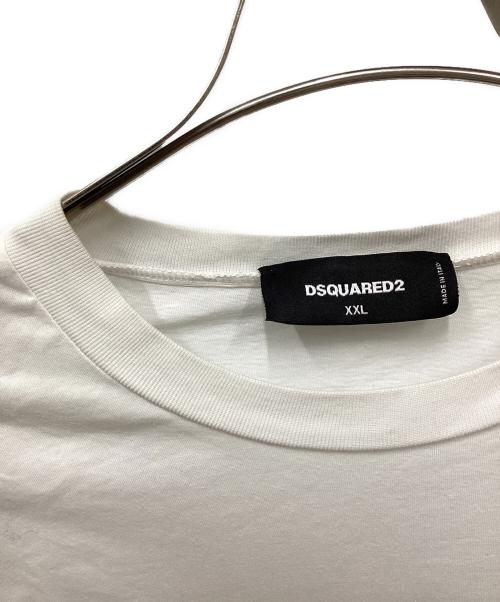 DSQUARED2（ディースクエアード）DSQUARED2 (ディースクエアード) プリントTシャツ ホワイト サイズ:XXLの古着・服飾アイテム