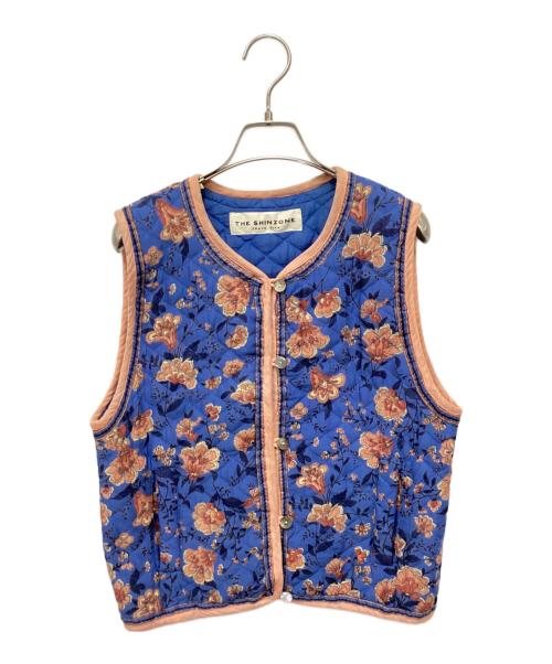 THE SHINZONE（ザ シンゾーン）THE SHINZONE (ザ シンゾーン) フラワーキルティングベスト ブルー サイズ:FREEの古着・服飾アイテム